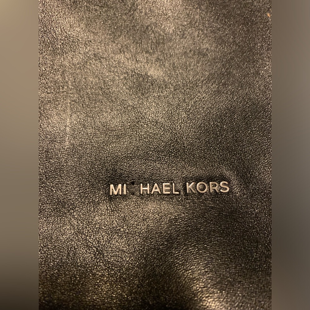 Michael Kors Boho, Black/ Python Zip Dbl Look Pur… - image 2